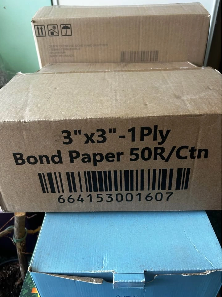 50-Roll Case of 3" x 3" 1-Ply Bond Receipt Paper - photo 2