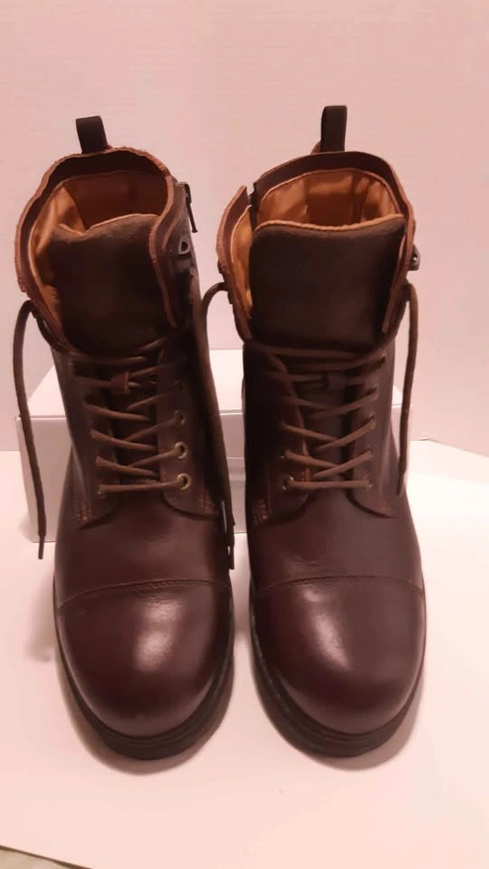 Brown Steve Madden Leather Zipper Boots Men size 10.5 - 11 - photo 3