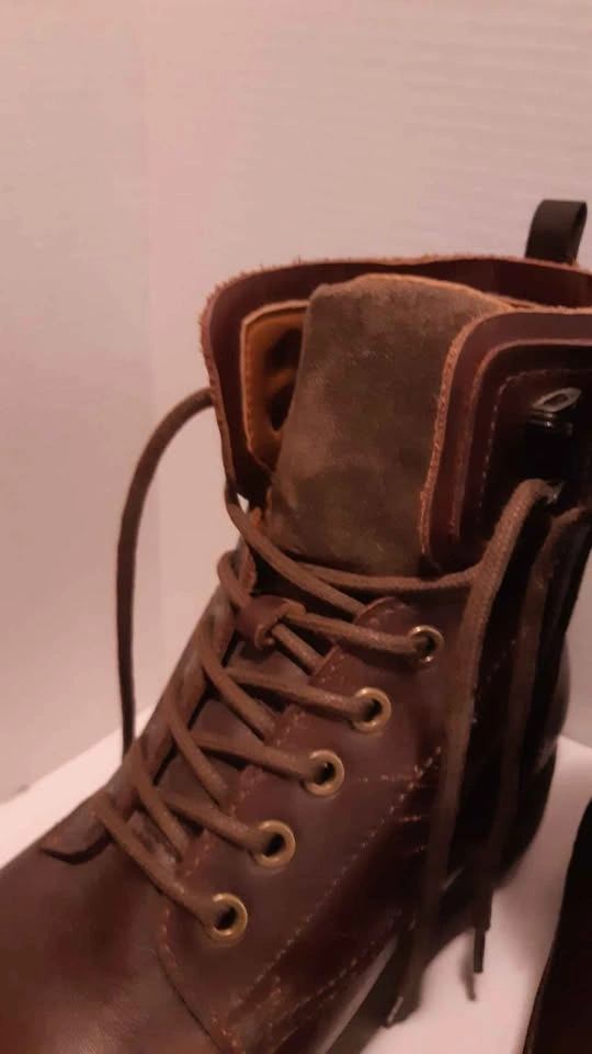 Brown Steve Madden Leather Zipper Boots Men size 10.5 - 11 - photo 4