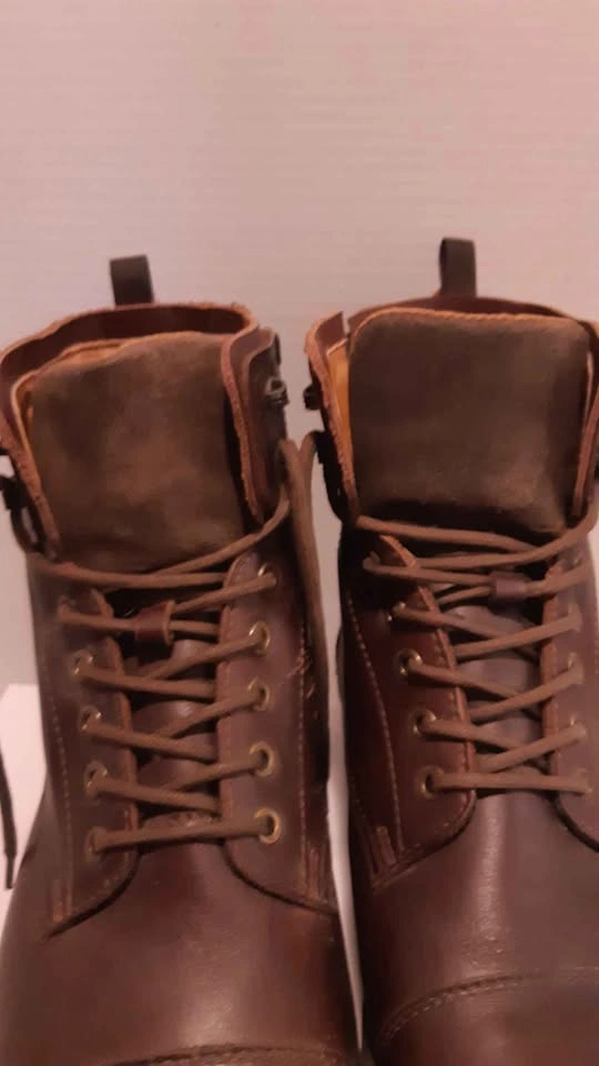 Brown Steve Madden Leather Zipper Boots Men size 10.5 - 11 - photo 5
