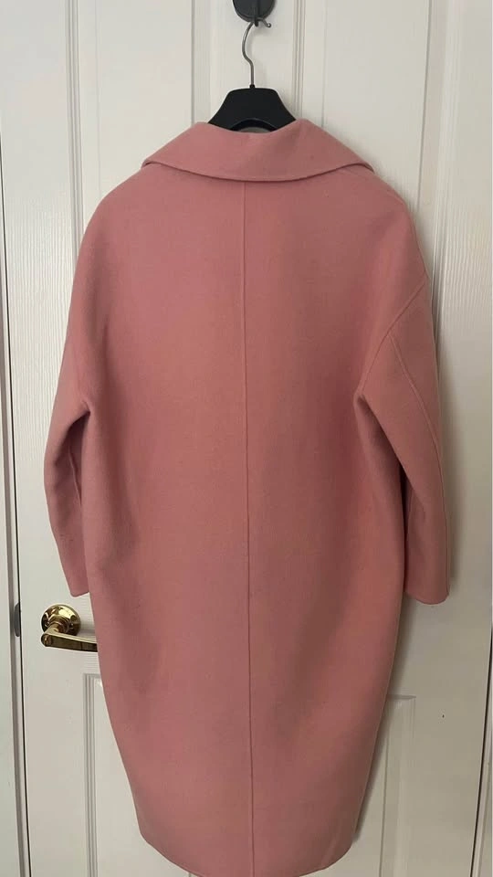 Brand New 100% Wool Pink Double-Breasted Overcoat - photo 2