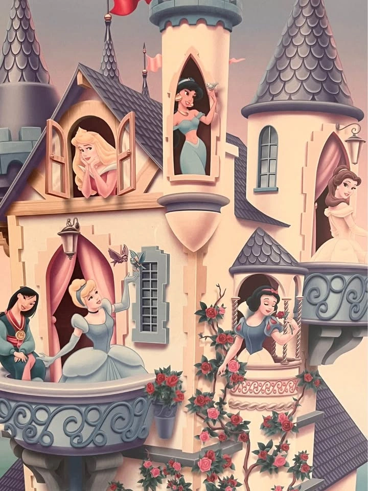 Large 2000s Disney Princesses Framed Poster - photo 2