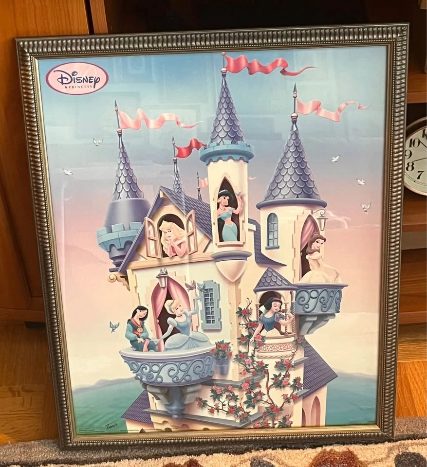 Large 2000s Disney Princesses Framed Poster - photo 3
