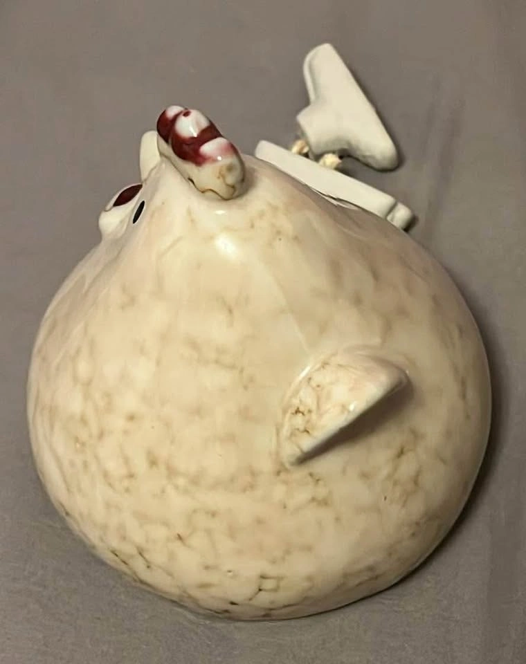 Funny Glazed Ceramic Shelf Sitter Chicken - photo 4