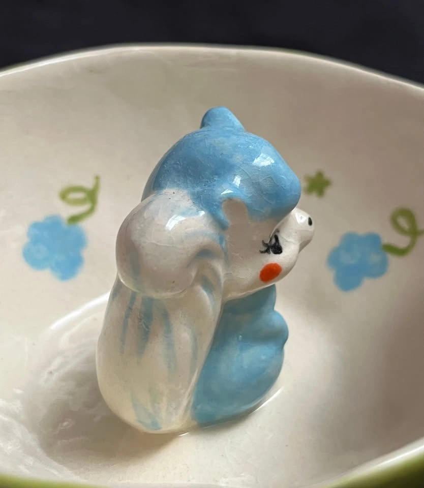 Handmade Vintage Style Skunk Ceramic Trinket Bowl - photo 3