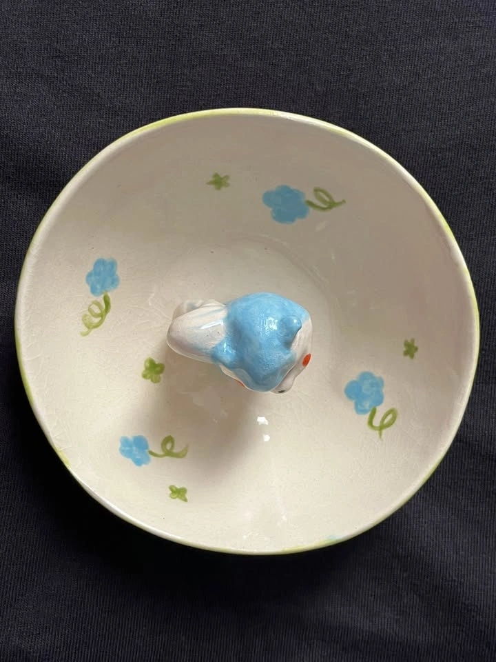Handmade Vintage Style Skunk Ceramic Trinket Bowl - photo 4