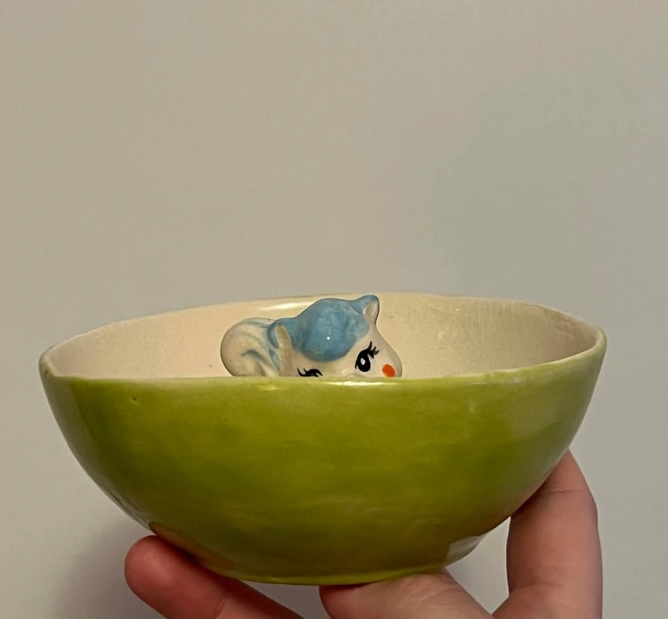 Handmade Vintage Style Skunk Ceramic Trinket Bowl - photo 5