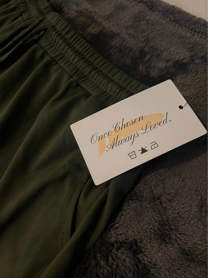 Brand New Olive Green Wide-Leg Joggers Size Large - photo 2