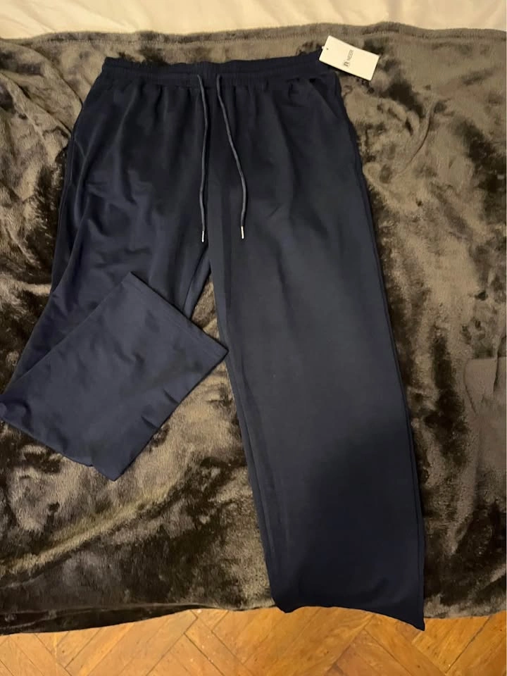 Brand New Navy Blue Wide-Leg Joggers Size Large - photo 2