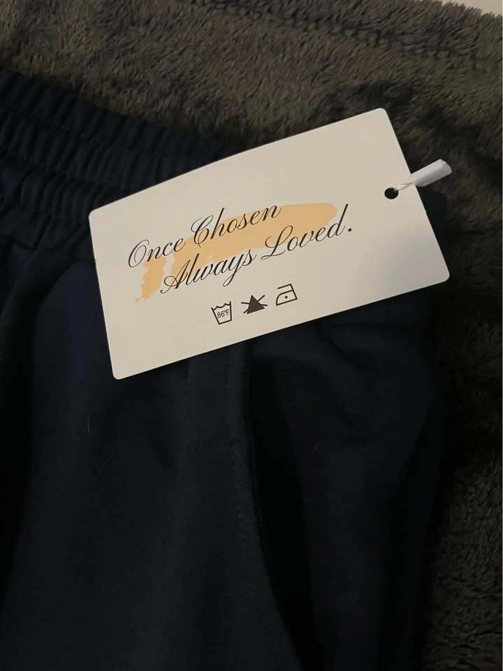 Brand New Navy Blue Wide-Leg Joggers Size Large - photo 3