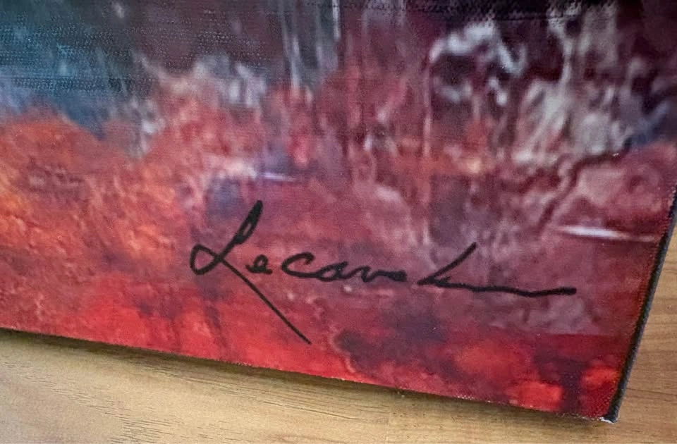 Dominic Lecavalier "The Ruby Forest" Large Canvas Art 40x40 - photo 2