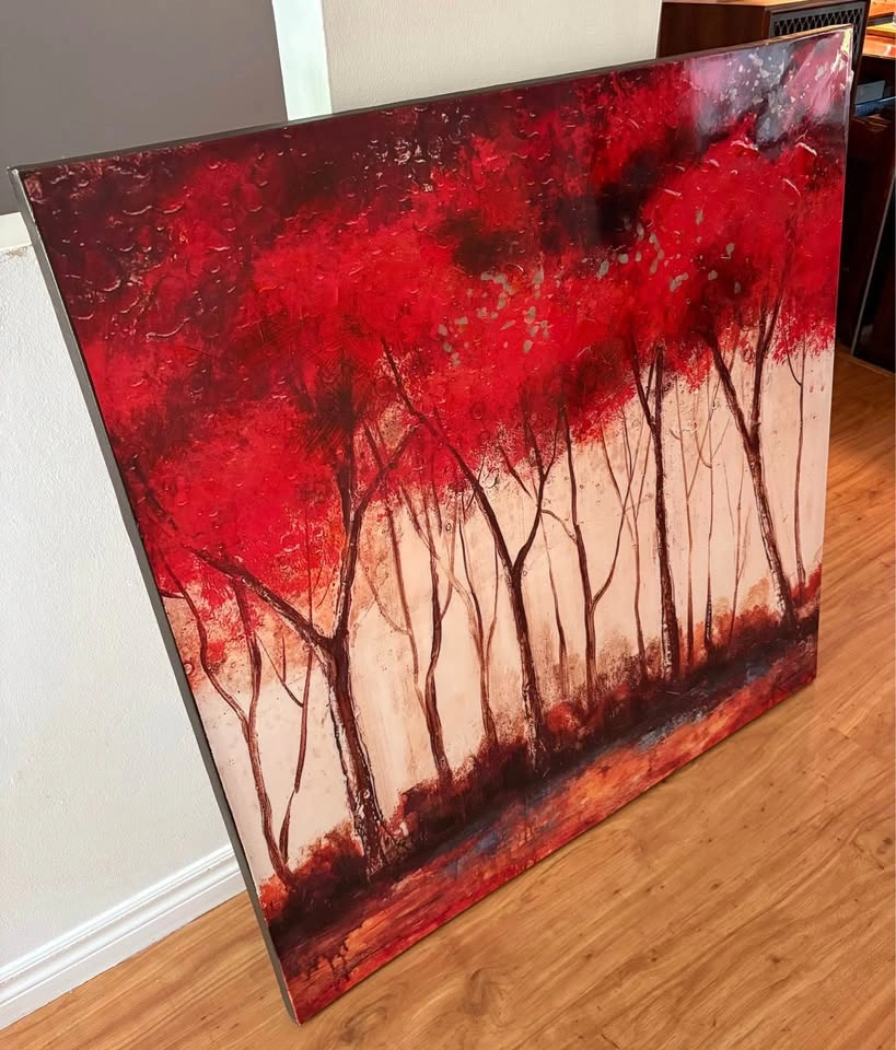 Dominic Lecavalier "The Ruby Forest" Large Canvas Art 40x40 - photo 4