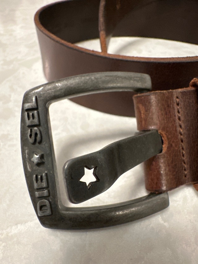 Vintage Diesel Bluestar brown leather belt. Size 95/38. Italy - photo 2
