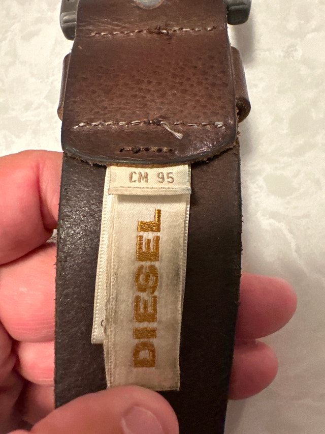 Vintage Diesel Bluestar brown leather belt. Size 95/38. Italy - photo 3