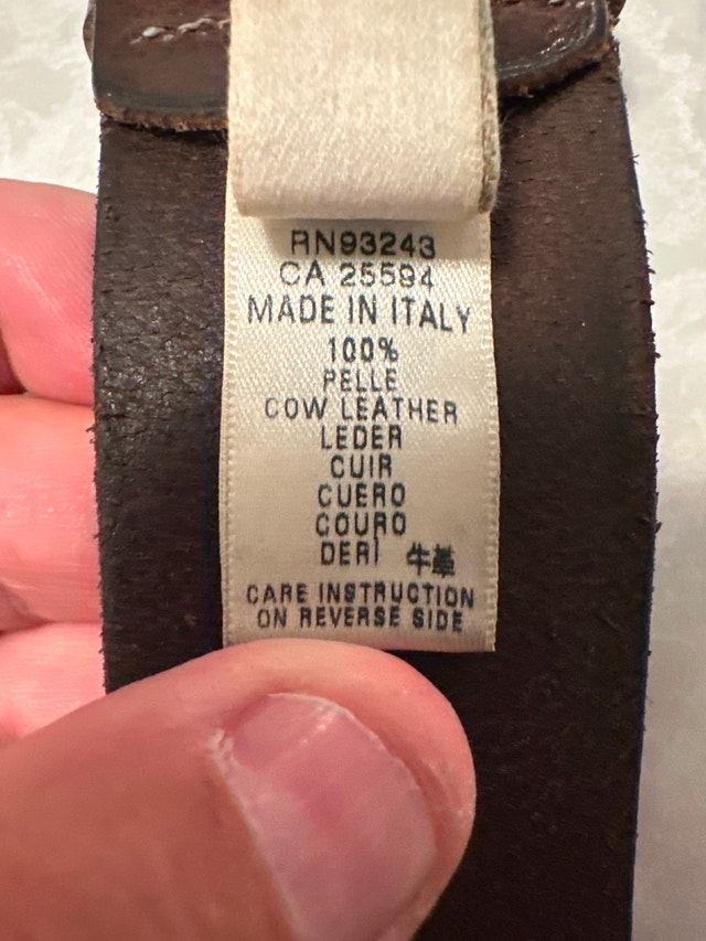 Vintage Diesel Bluestar brown leather belt. Size 95/38. Italy - photo 4