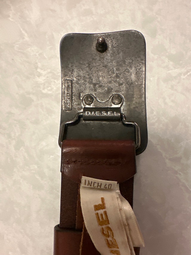 Vintage Diesel brown leather belt. Size 100/40. - photo 2