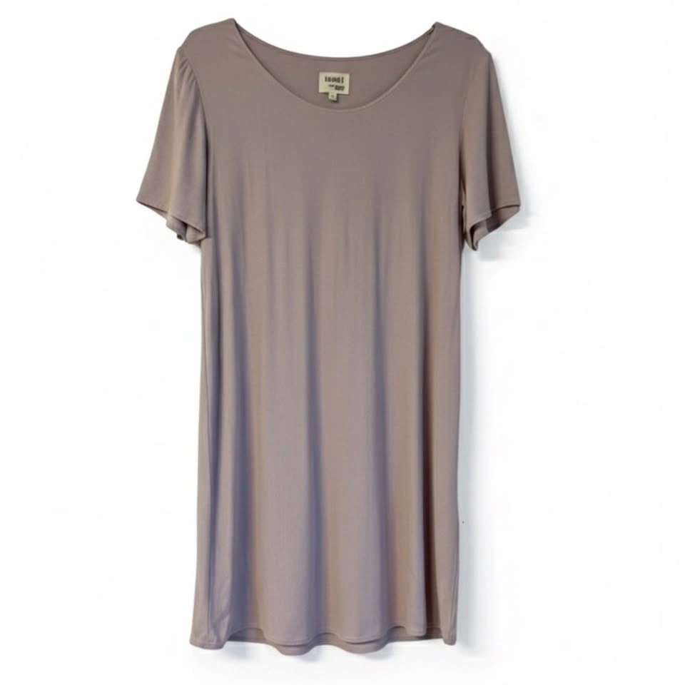 Wilfred Free Teigen Dress Purple Gray T-Shirt Dress Medium - photo 2
