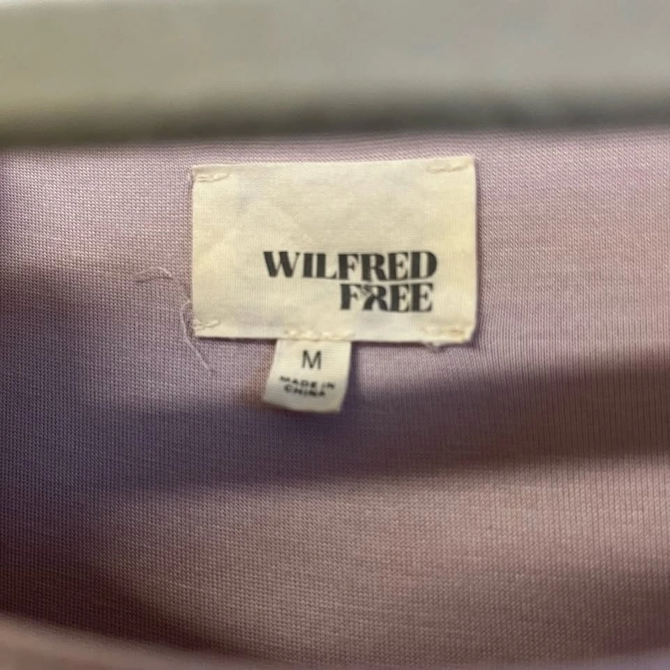 Wilfred Free Teigen Dress Purple Gray T-Shirt Dress Medium - photo 5