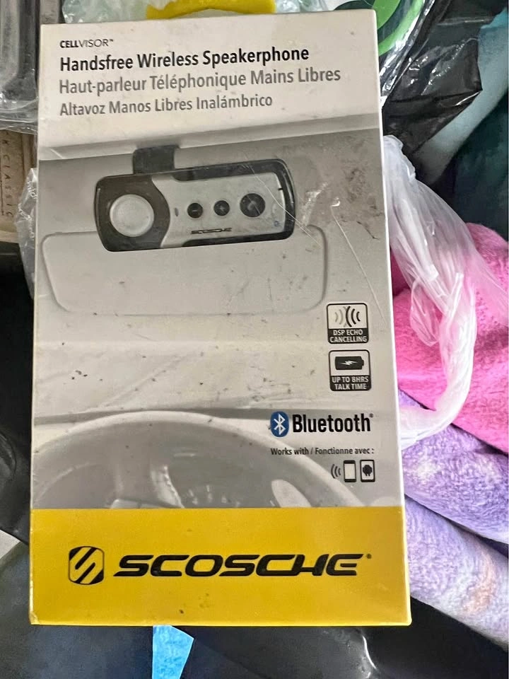 Scosche hands free wireless phone speaker visor kit brand new