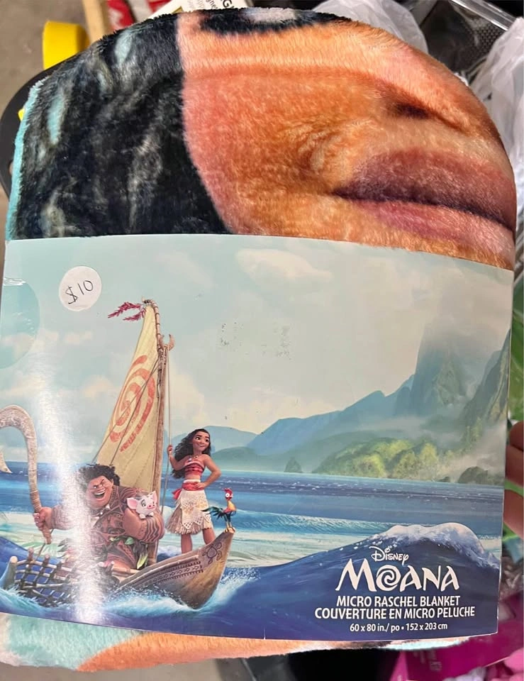 Moana theme throw blanket brand new and giftable