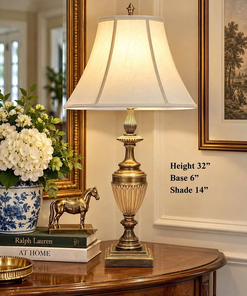 Table Lamp Hollywood Regency Vintage Antique Brass