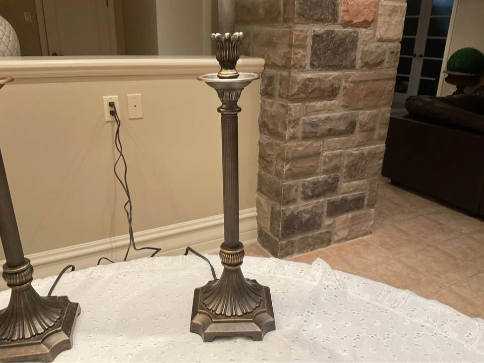 PAIR Buffet Lamps Bronze - photo 3