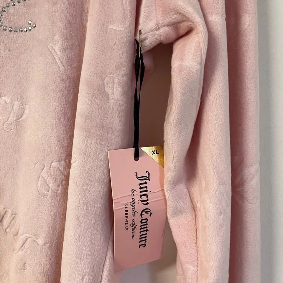 Juicy Couture Embellished Pink Sleepwear Tee XL NWT - Minor Wash - photo 4