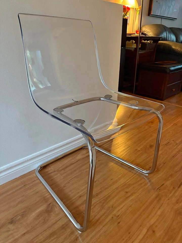 Modern Clear Acrylic Cantilever Chair - IKEA Tobias