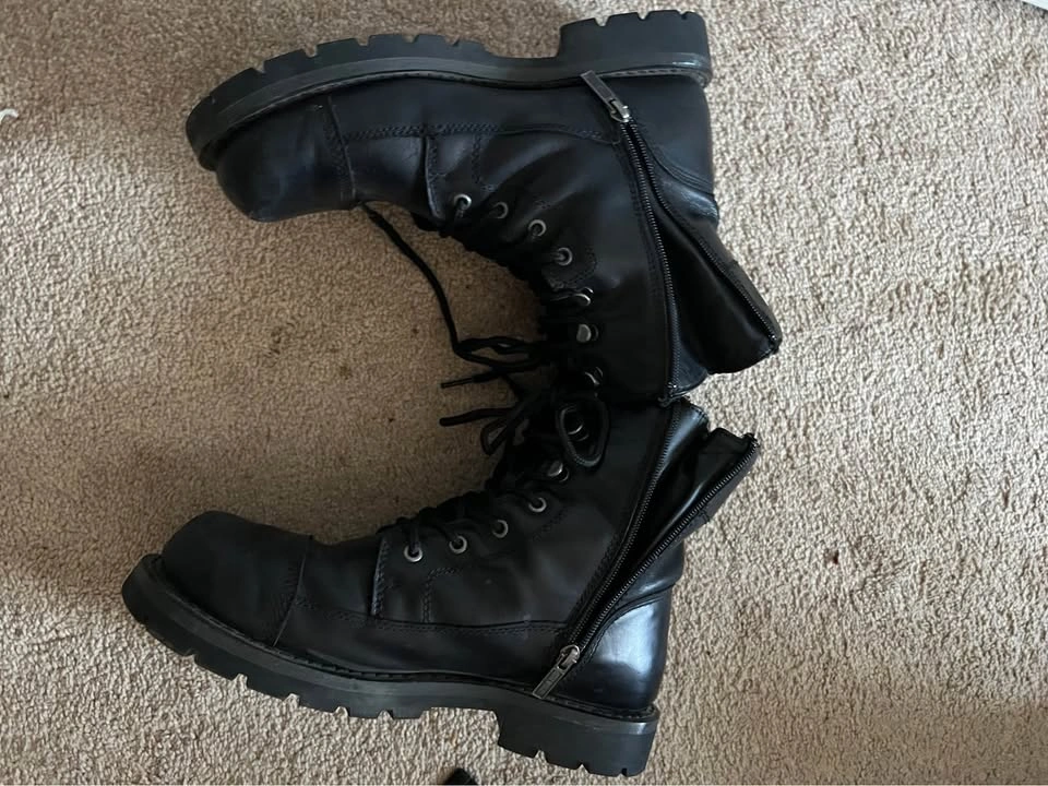Size 10 Harley-Davidson Leather Motorcycle Boots - photo 3
