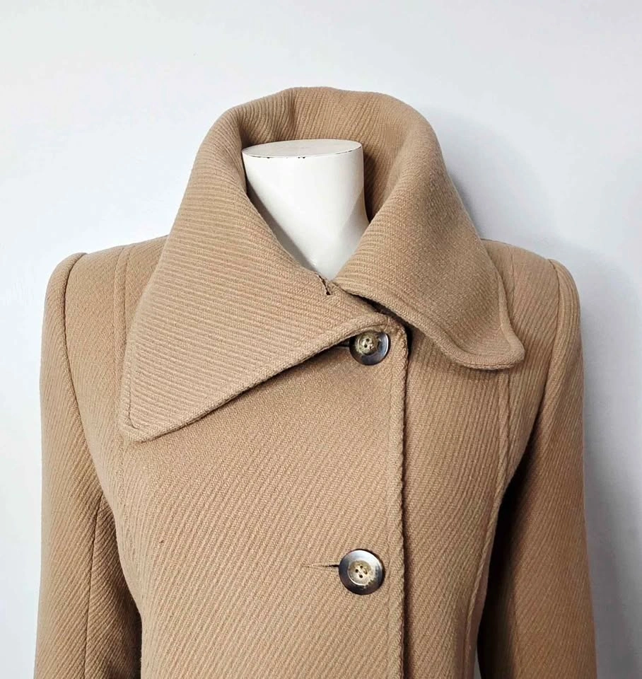 Vintage Martoni Camel Wool & Cashmere Funnel Neck Coat - photo 2