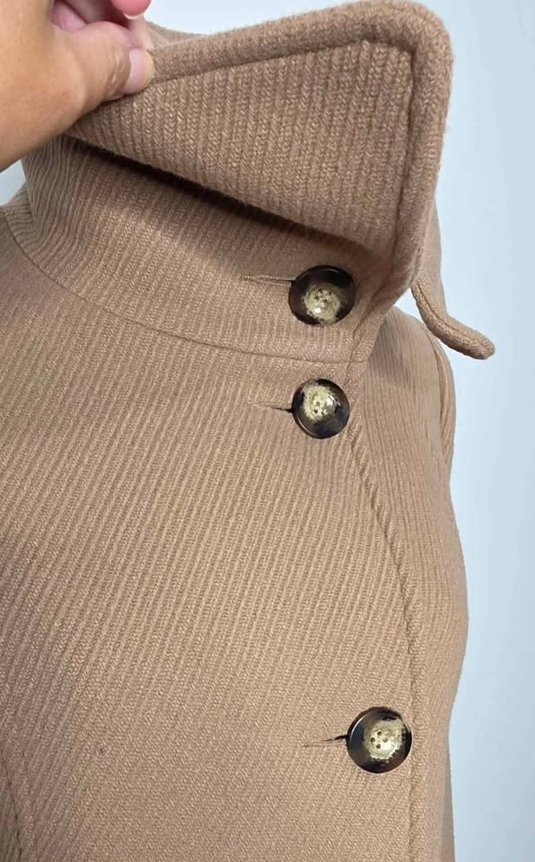 Vintage Martoni Camel Wool & Cashmere Funnel Neck Coat - photo 4