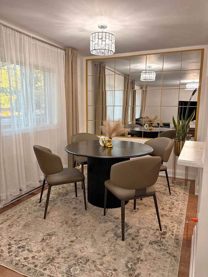 Brand New Modern 5-Piece Dining Set – Tribesigns Table + 4 HaufC