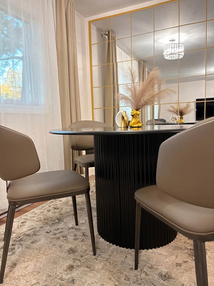 Brand New Modern 5-Piece Dining Set – Tribesigns Table + 4 HaufC - photo 3