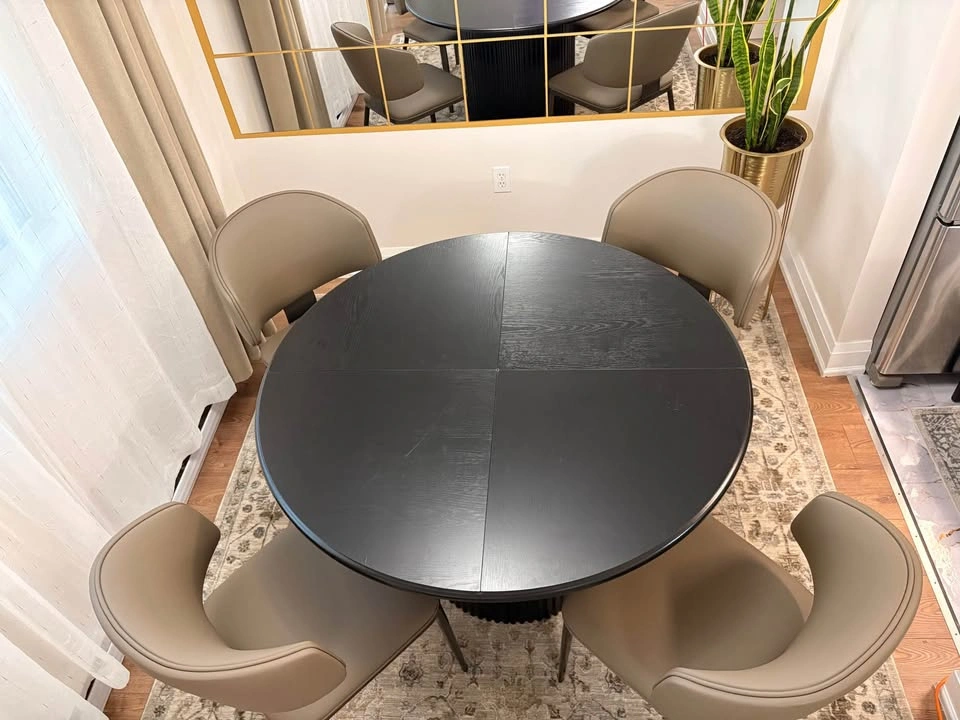 Brand New Modern 5-Piece Dining Set – Tribesigns Table + 4 HaufC - photo 4