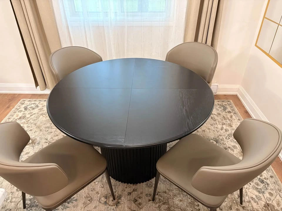 Brand New Modern 5-Piece Dining Set – Tribesigns Table + 4 HaufC - photo 5