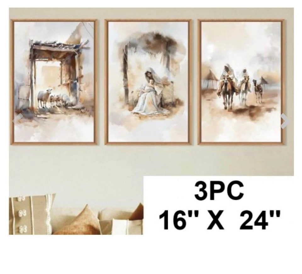 Brand New 3-Piece Jesus Easter Wall Art Set