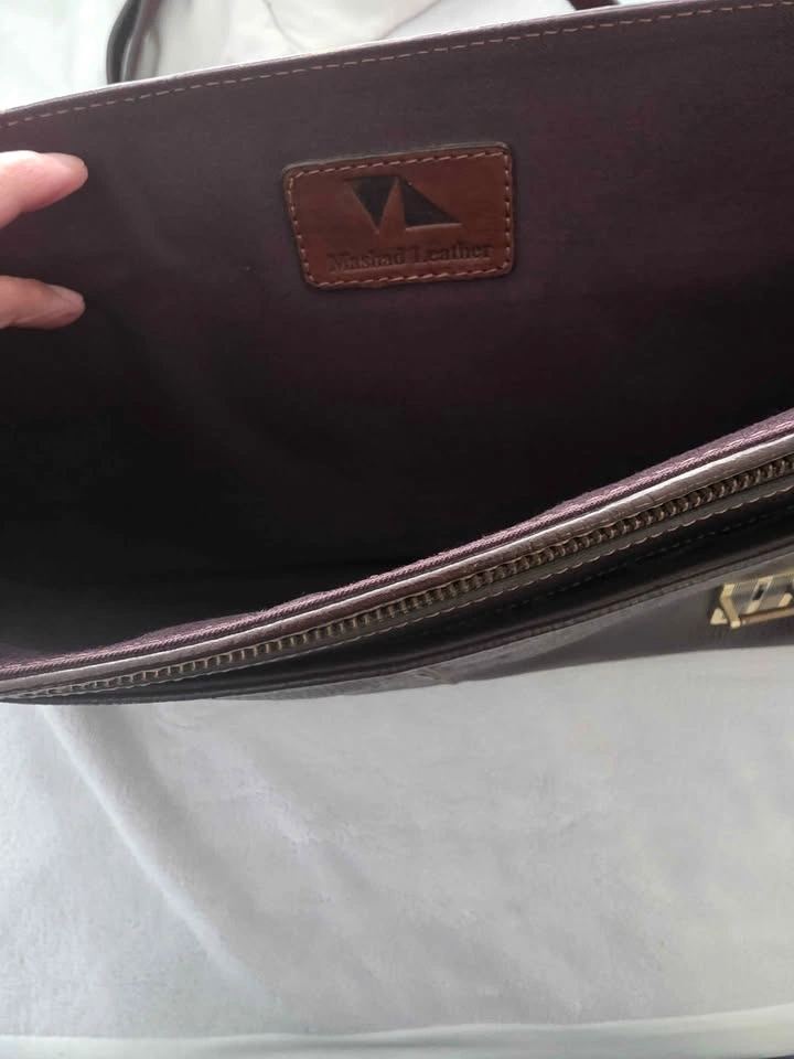 Mash'had Real Leather 100% laptop/Books shoulder bag - photo 3