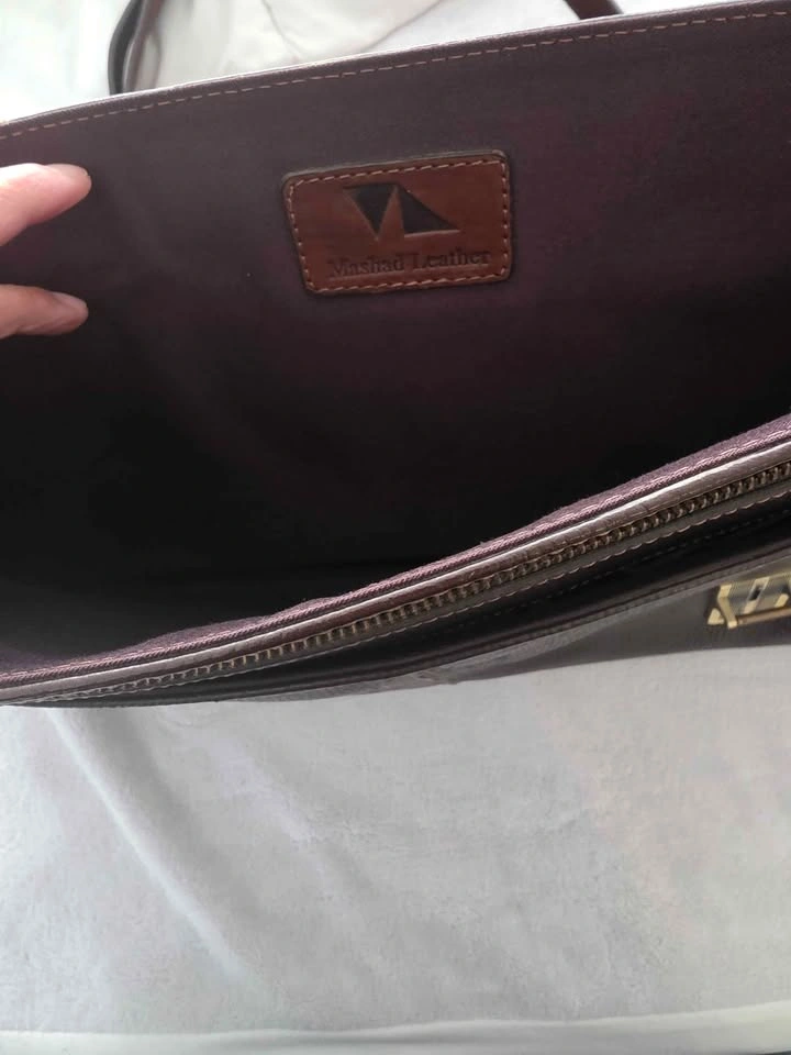 Mash'had Real Leather 100% laptop/Books shoulder bag - photo 4