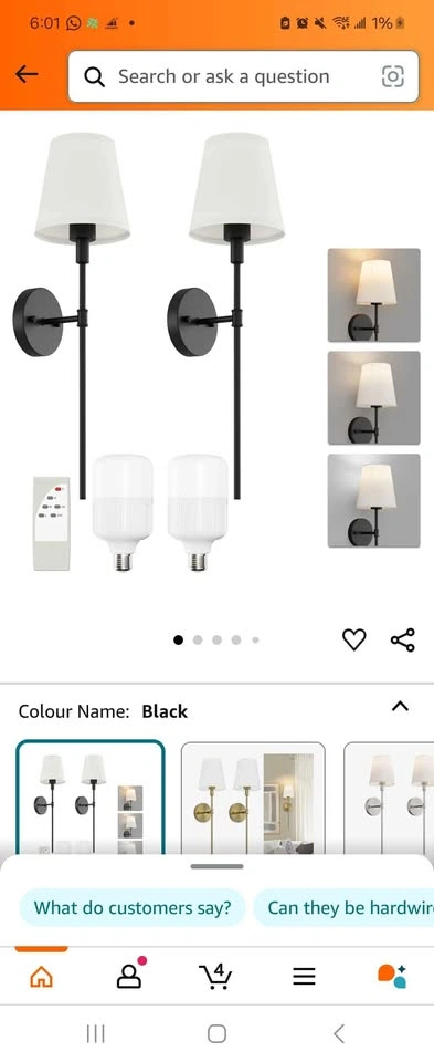 Coinmit Battery Operated Wall Sconce Set of 2 - photo 2