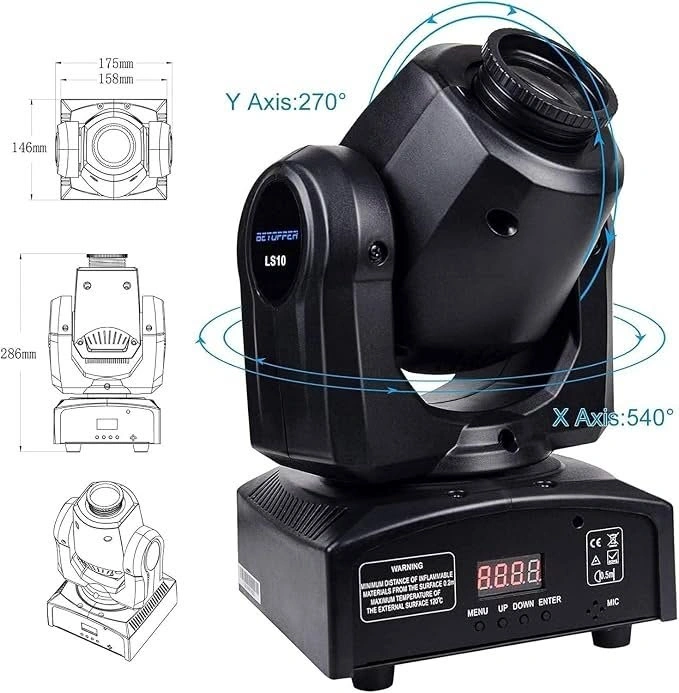 2-Packs BETOPPER 30W LED Moving Head Spotlight (LS30) - photo 4