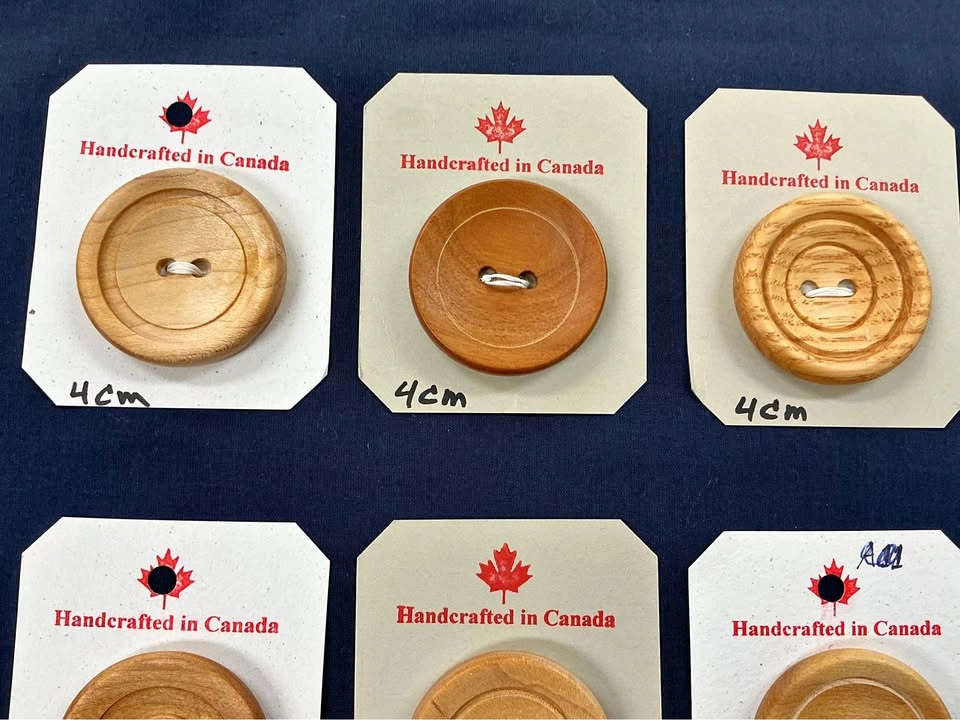 Handcrafted 4cm Wooden Buttons
