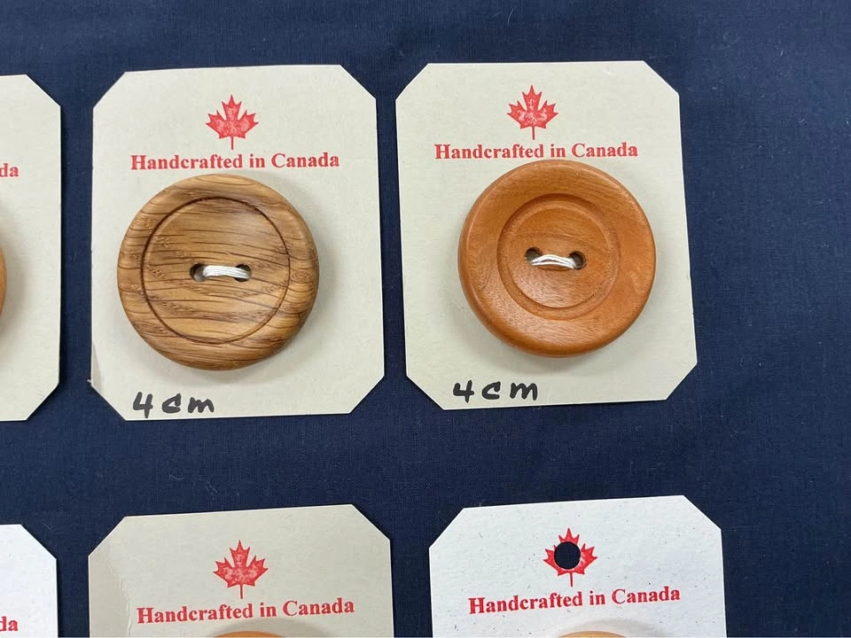 Handcrafted 4cm Wooden Buttons - photo 2