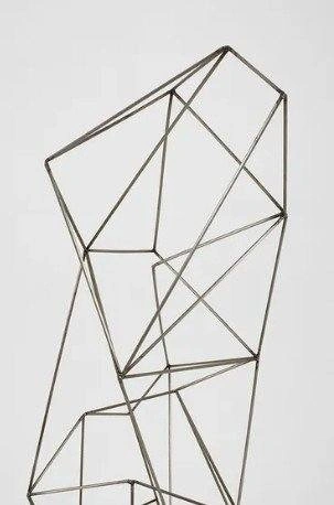 Large metal wire geometric floor sculpture - photo 2