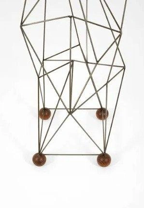 Large metal wire geometric floor sculpture - photo 3