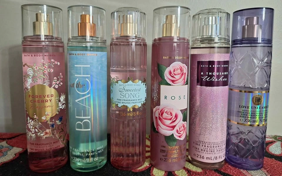 Bath & Body Works Fragrance Mists, Body Creams, and Body Washes