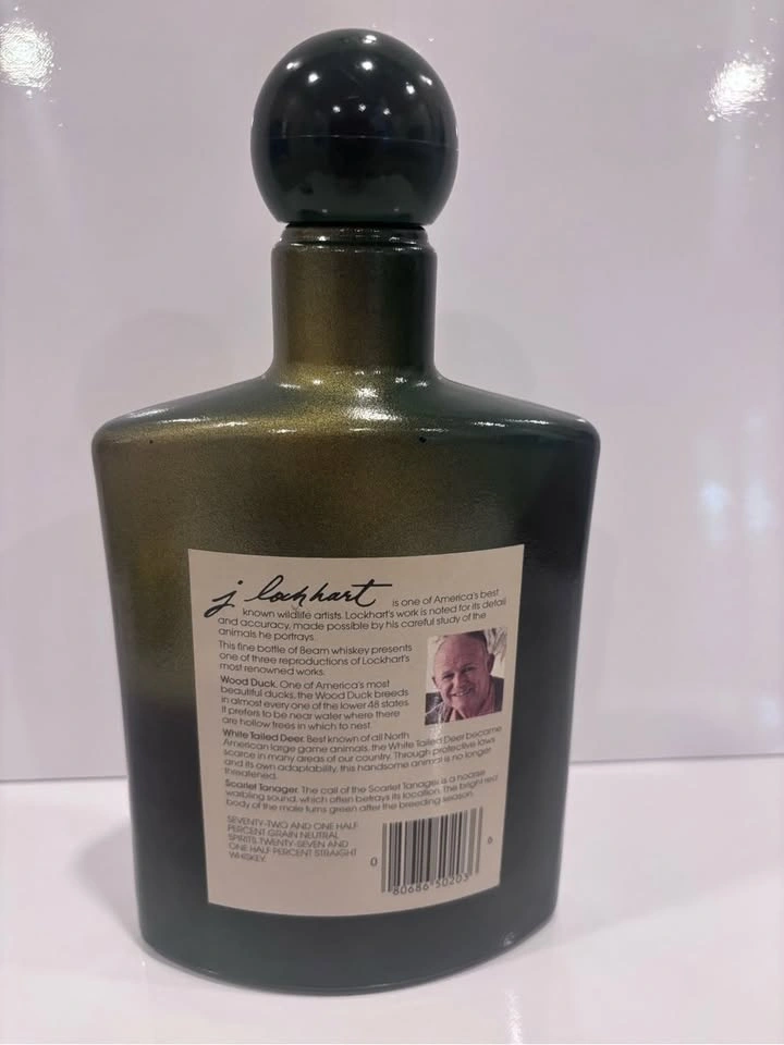 Vintage 1983 Jim Beam James Lockhart Scarlet Tanager Decanter - photo 3