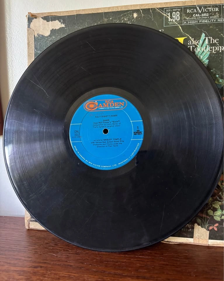 Walt Disney Bambi Shirley Temple Vintage Vinyl Record - photo 3