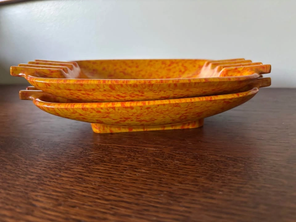 Vintage Irwin Willert No 100 Melamine Splatter Ashtrays Pair - photo 3