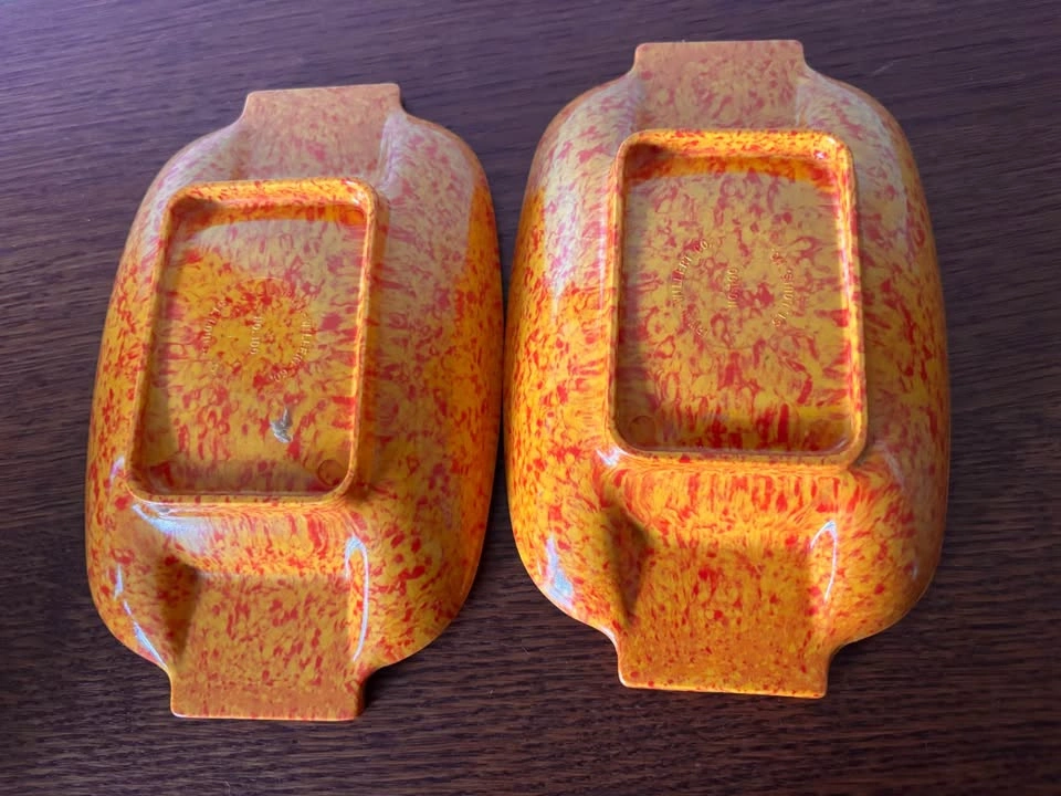 Vintage Irwin Willert No 100 Melamine Splatter Ashtrays Pair - photo 5