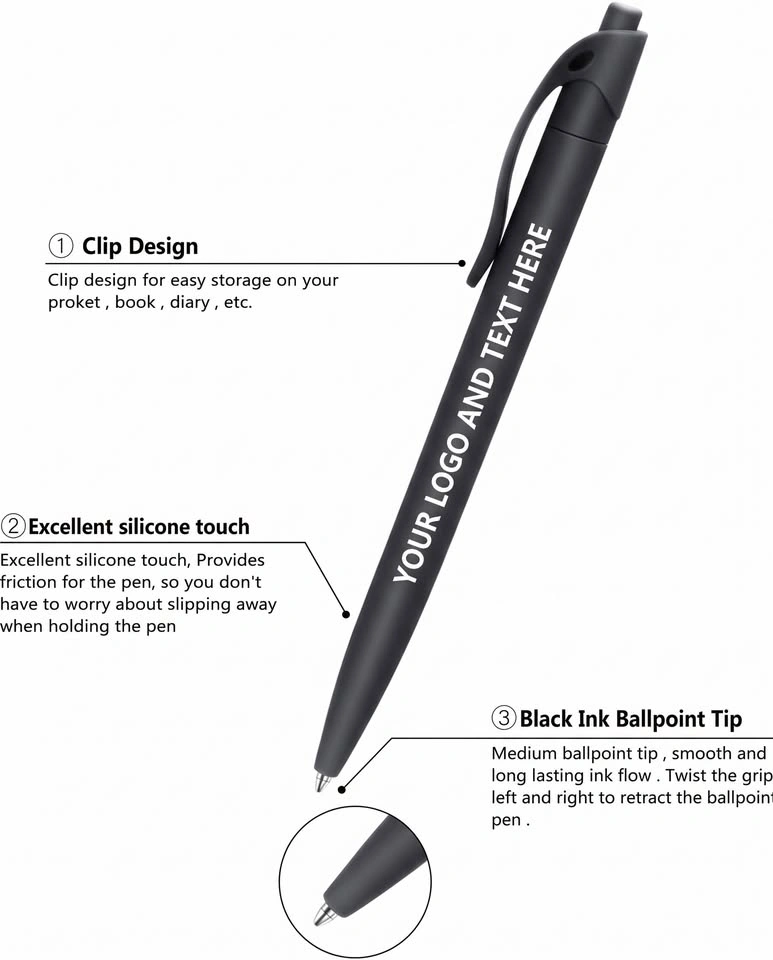 Custom Branded Matte Black Pens